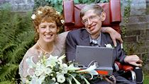 Stephen Hawking s druhou manželkou Elaine.