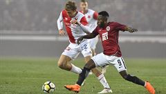 Utkání 21. kola první fotbalové ligy: AC Sparta Praha - SK Slavia Praha. Zleva...