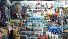 Obchod v krymské metropoli s fotografií Putina.