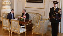 Budoucí premiér Slovenska Peter Pellegrini a prezident Andrej Kiska.