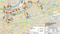Praha 3 na svých webových stránkách zveejnila mapy s objízdnými a zákazovými...