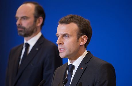 Francouzsk prezident Emmanuel Macron a premir Edouard Philippe.