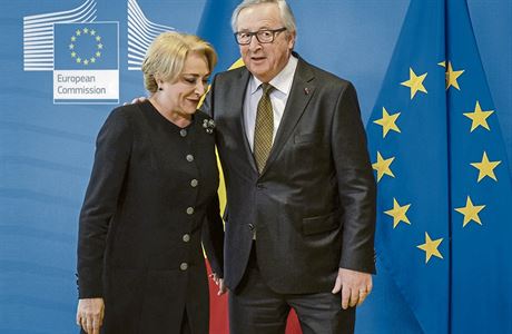 Jet v únoru éf Evropské komise Jean-Claude Juncker vele vítal rumunskou...