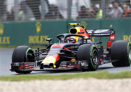 Max Verstappen v kvalifikaci na Velkou cenu Austrálie formule 1.