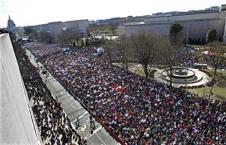 Demonstranti zaplnili centrum Washingtonu.