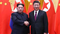 Severokorejský vůdce Kim Čong-Un a čínský prezident Si Ťin-Pching se sešli v...