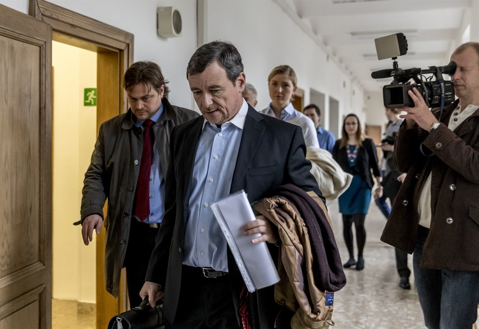 David Rath u Krajského soudu v Praze.