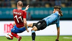 R vs. Uruguay: Michael Krmeník bojuje o mí.