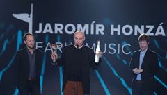 Jaromír Honzák s cenou Andl v kategorii jazz za album Early Music.