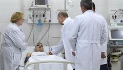 Vladimir Putin navtívil v nemocnici mladíka, který se zranil pi poáru.
