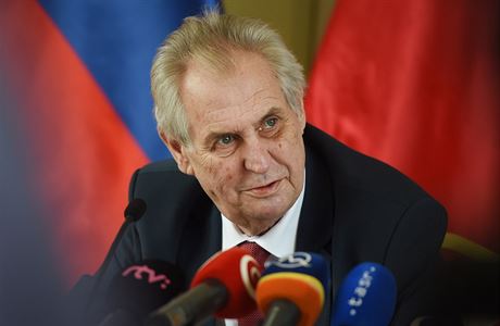 Prezident Milo Zeman vystoupil 5. dubna 2018 pi návtv Slovenska na...