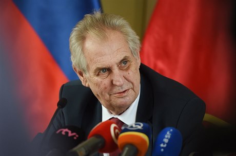 Prezident Milo Zeman vystoupil 5. dubna 2018 pi návtv Slovenska na...