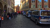 Policie a záchranné složky v německém Münsteru.