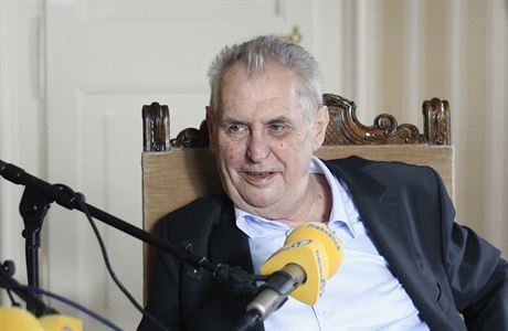 Prezident Miloš Zeman poskytl na zámku v Lánech na Kladensku rozhovor...