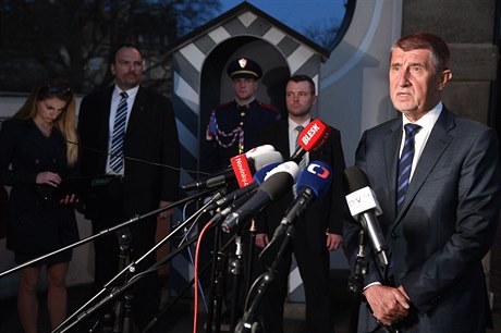 Projev Andreje Babie po jednání s prezidentem v Lánech.