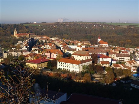 Pohled na Moravský Krumlov od kaple sv. Floriána.