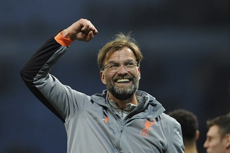 astný kou Liverpoolu Jürgen Klopp po postupu svého týmu do semifinále Ligy...