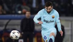 Lionel Messi z Barcelony v odvet tvrtfinále Ligy mistr proti AS ím.