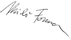 Podpis Miloe Formana.