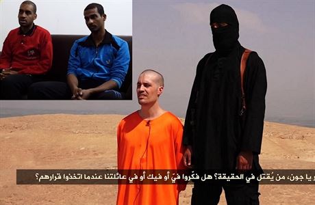 Teroristití Beatles zleva - Alexanda Kotey, El afee Eleich a Jihadi John -...