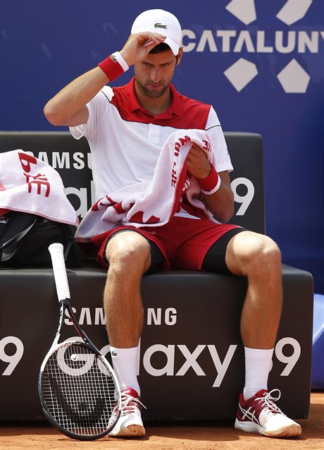 Novak Djokovič na turnaji v Barceloně.