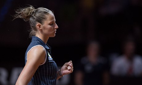Karolína Plíšková na turnaji ve Stuttgartu.