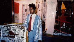Jean-Michel Basquiat v newyorském klubu Area (1984)
