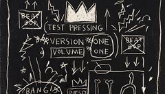 Jean-Michel Basquiat: obal nahrávky Rammellzee vs. K-Rob: Beat Bop, 1983