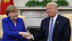 Merkelová bude s Trumpem jednat v Oválné pracovn.