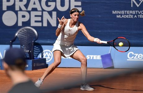 Tenisov turnaj en Prague Open. Petra Kvitov v utkn proti Nataliji...