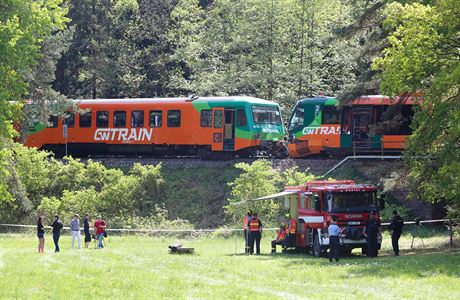 Na eskokrumlovsku se srazily osobn vlaky. Mezi 14 zrannmi jsou i dti.