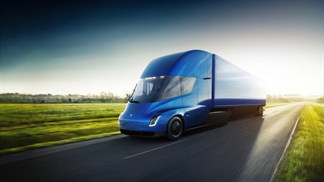 Vz Tesla Semi, který má údajn kopírovat designové prvky od Nikola Motor.