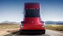 Vz Tesla Semi, kter m dajn koprovat designov prvky od Nikola Motor.