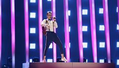 Mikolas Josef from the Czech Republic performs the song 'Lie To Me' in Lisbon,...