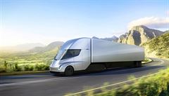 Vz Tesla Semi, který má údajn kopírovat designové prvky od Nikola Motor.