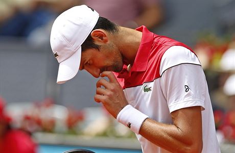 Novak Djokovi na turnaji v Madridu.