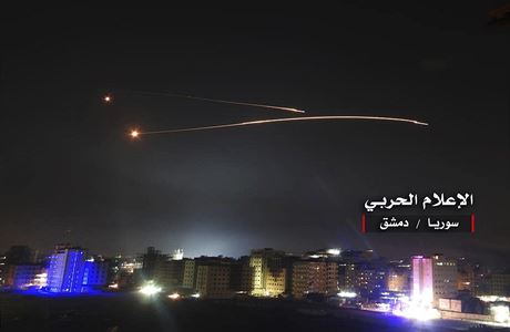 Rakety nad syrským Damakem (ilustraní foto).