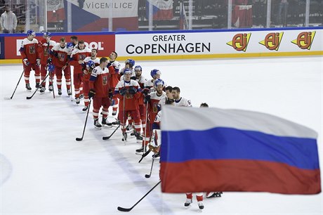 MS v hokeji 2018, esko vs. Rusko. etí hrái pi hymn.