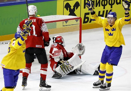 Švédská gólová radost proti Švýcarsku