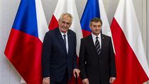 Prezident Milo Zeman (vlevo) se pi nvtv Polska setkal 10. kvtna 2018 v...