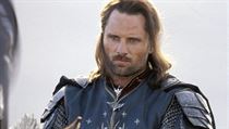 Viggo Mortensen jako Aragorn. Snmek Pn prsten: nvrat Krle (2003).