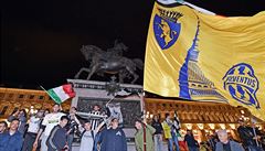 Fanoušci Juventusu slaví mistrovský titul.
