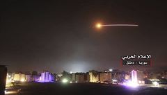 Syrská státní média oznámila, e protivzduná obrana zasahuje proti izraelským...