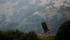 Izraleský protiraketový systém Iron Dome na Golanských výinách.