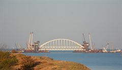 Krymský most pi stavb.