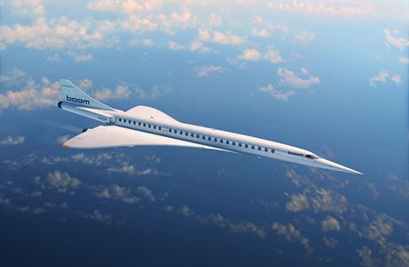 Nadzvukový letoun Boom Supersonic pipomíná vzhledem legendární Concorde.