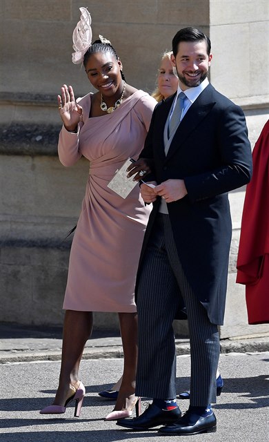Serena Williamsová a její manel Alexis Ohanian na královské svatb