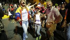 Povolební oslavy píznivc prezidenta Madury.