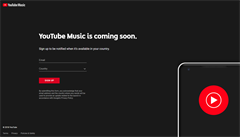 Nová aplikace YouTube Music zatím v esku není k dispozici.