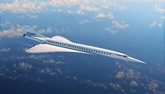Nadzvukový letoun pipomíná vzhledem legendární Concorde.